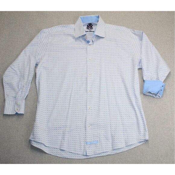 English Laundry Men's SIZE 16.5 (32/33) Long Sleeve Button Down Shirt Embroidery - Picture 1 of 13